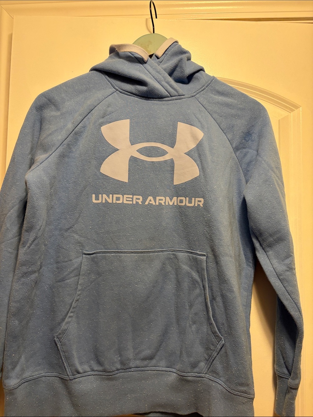 Under Armour Light Blue Crewneck Hoodie with White Logo